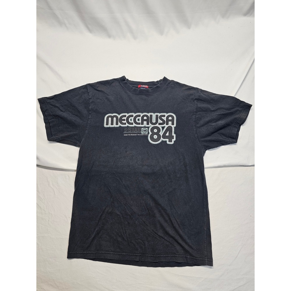 Mecca USA‎ 84 5-Star International Sports Mens Black Graphic T-Shirt Large